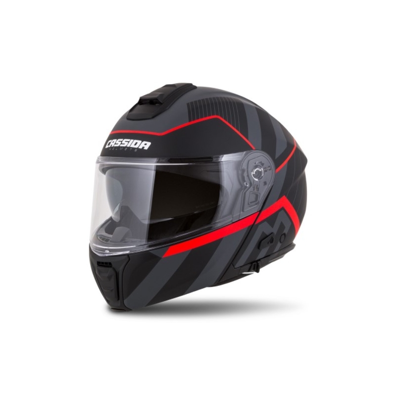 Vyklápacia prilba na motocykel Cassida Modulo 2.0 Profile červeno-sivo-čierna