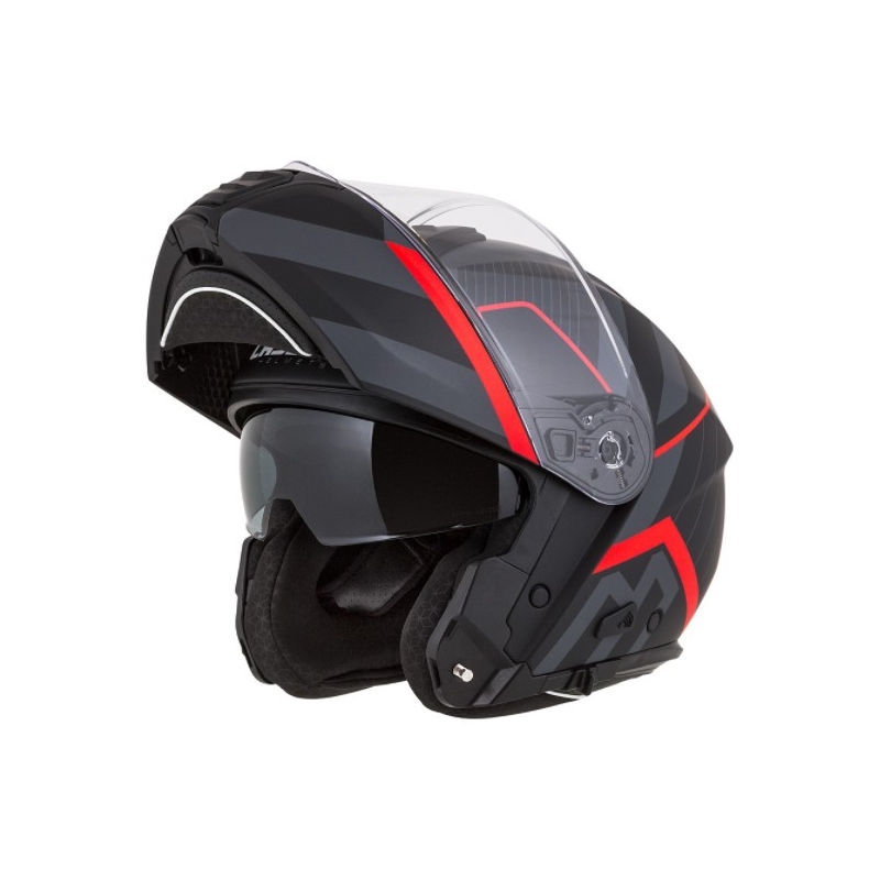 Vyklápacia prilba na motocykel Cassida Modulo 2.0 Profile červeno-sivo-čierna