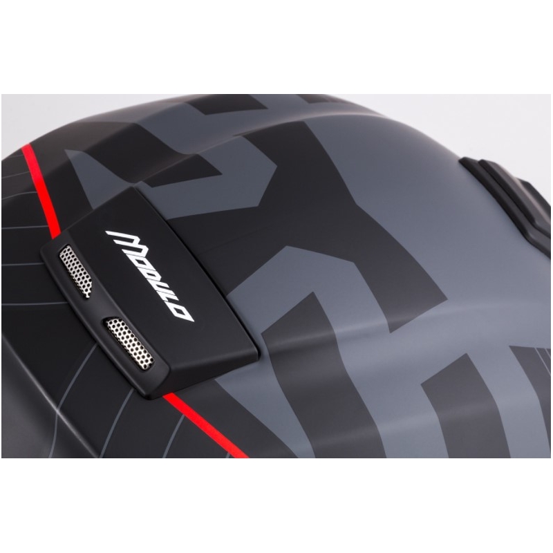 Vyklápacia prilba na motocykel Cassida Modulo 2.0 Profile červeno-sivo-čierna