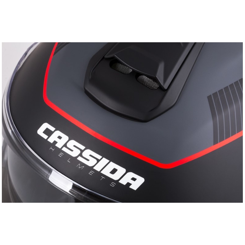 Vyklápacia prilba na motocykel Cassida Modulo 2.0 Profile červeno-sivo-čierna