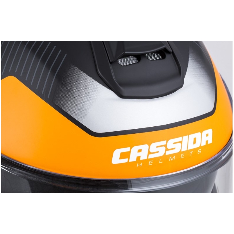 Vyklápacia prilba na motocykel Cassida Modulo 2.0 Profile čierno-sivo-oranžová