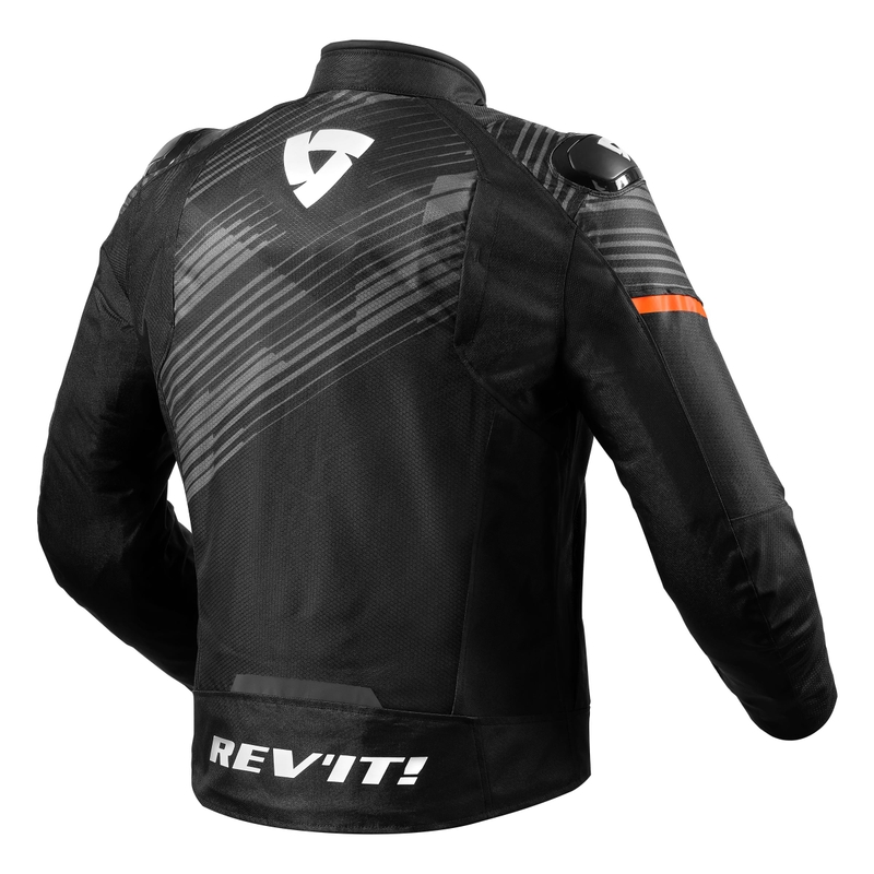 Bunda na motocykel Revit Apex H2O čierno-fluorescenčno oranžová výpredaj