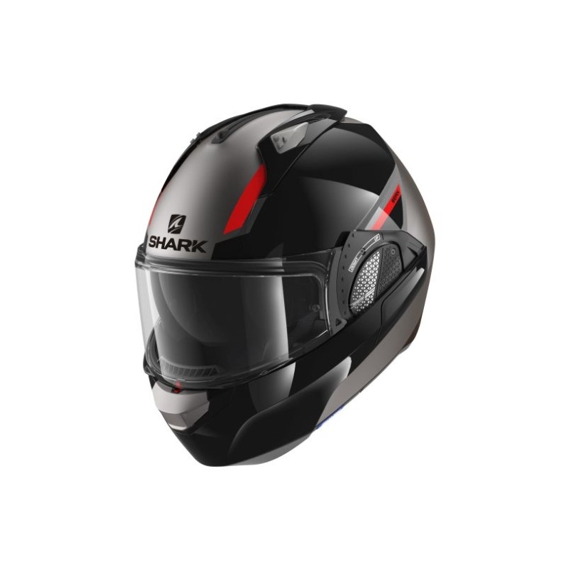 Preklápacia prilba na motocykel SHARK EVO GT Sean čierno-antracitovo-červená