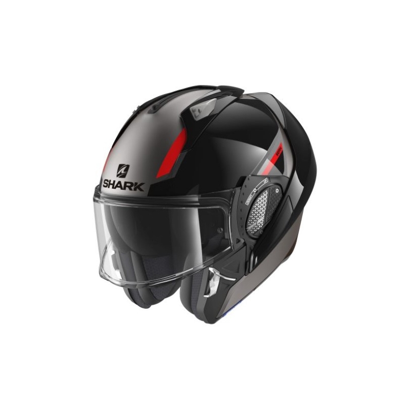 Preklápacia prilba na motocykel SHARK EVO GT Sean čierno-antracitovo-červená