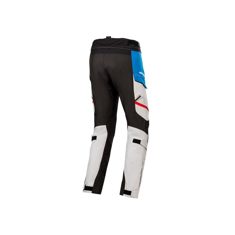 Nohavice na motocykel Alpinestars Andes Drystar svetlo šedo-čierno-modro-červené