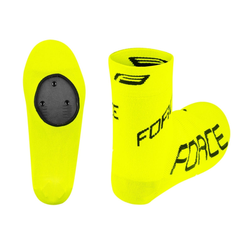 Návleky na cyklistické tretry FORCE fluo žluté výprodej