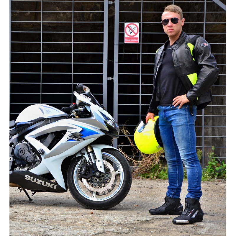 Bunda na motorku Tschul 850 čierno-fluo žltá výpredaj