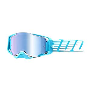 Motokrosové okuliare 100 % ARMEGA Oversized Sky tyrkysové (modré plexisklo)