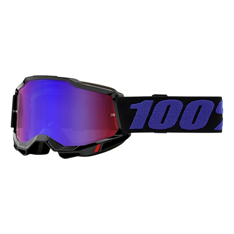 Motokrosové okuliare 100 % ACCURI 2 Moore fialovo-čierne (červené-modré plexisklo)