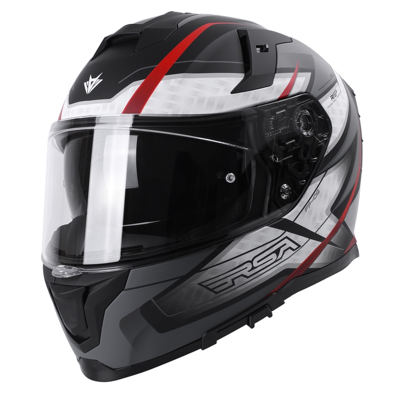 Integrálna prilba na motocykel RSA Rapid šedo-červená výpredaj