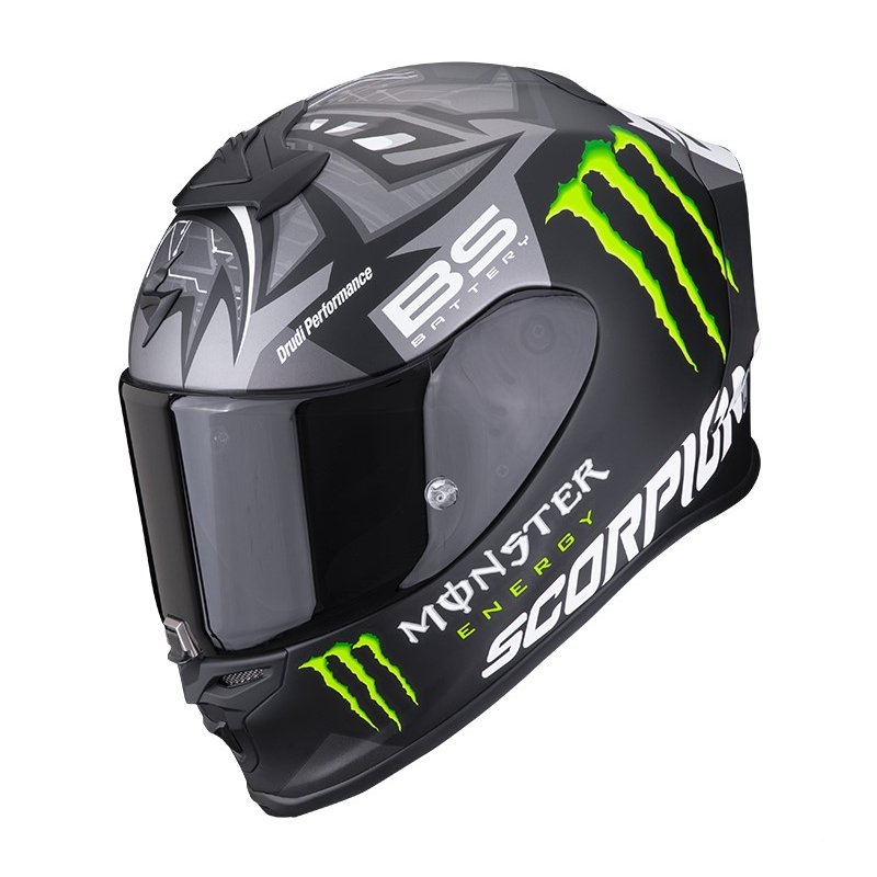 Integrálna prilba na motocykel Scorpion EXO-R1 Air Fabio Quartararo Monster Replica sivá
