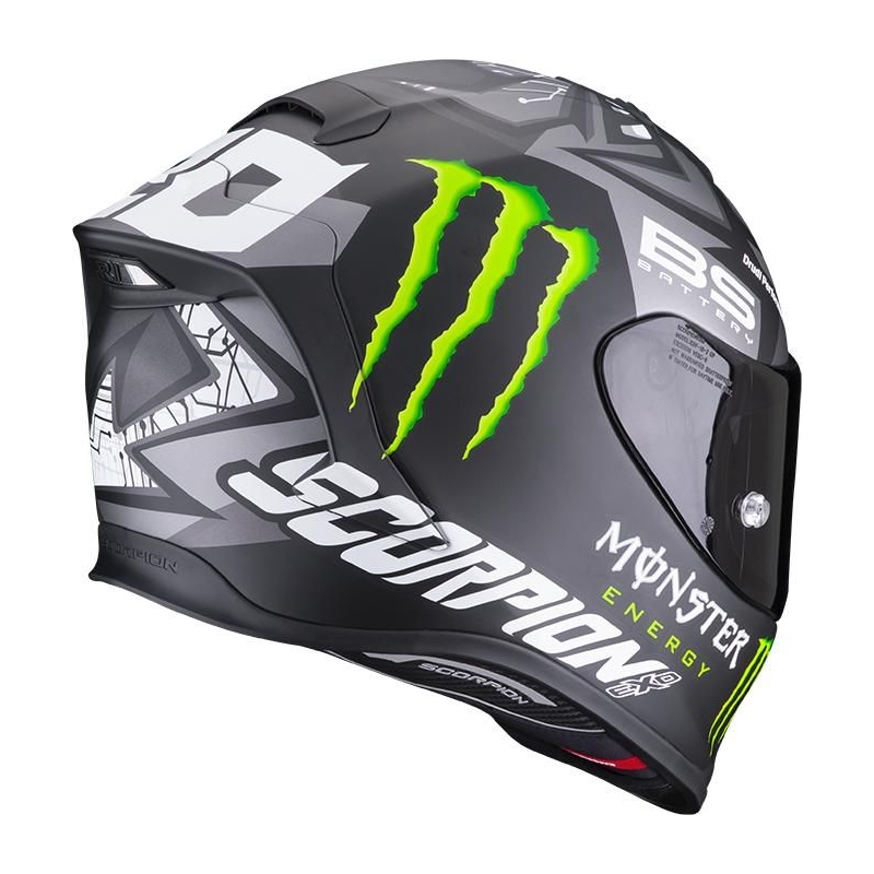 Integrálna prilba na motocykel Scorpion EXO-R1 Air Fabio Quartararo Monster Replica sivá