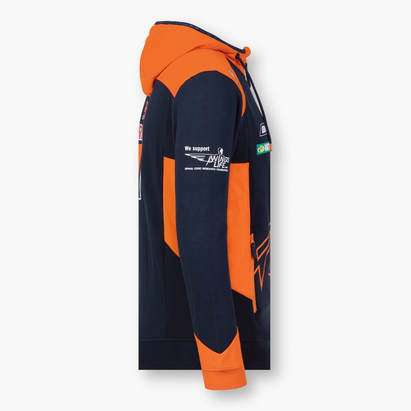 Detská mikina KTM Red Bull Racing Zip modro-oranžová