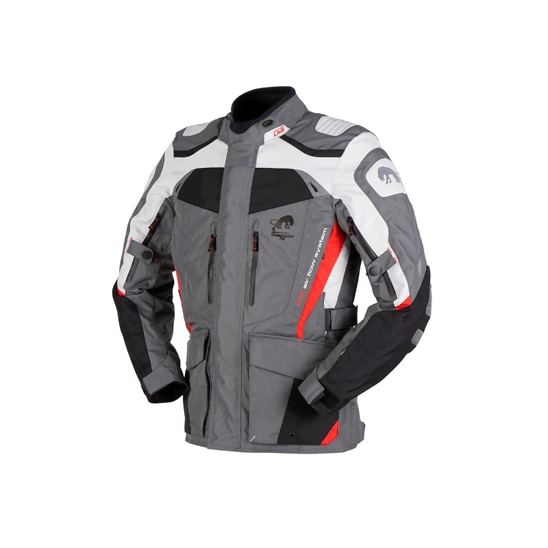 Bunda na motocykel Furygan Apalaches sivo-bielo-čierno-červená výpredaj