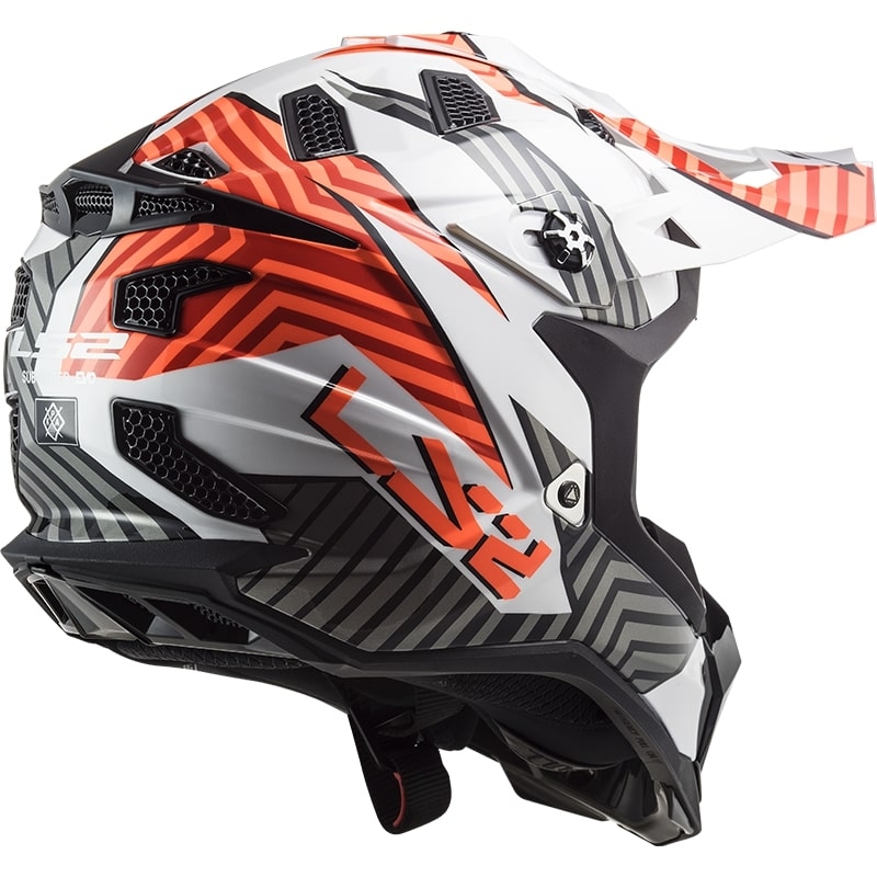 Motokrosová prilba LS2 MX700 Subverter Astro bielo-oranžová