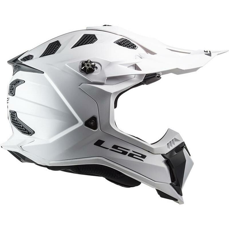 Motokrosová prilba LS2 MX700 Subverter Single Mono biela lesklá
