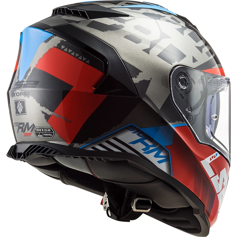 Integrálna prilba na motocykel LS2 FF800 Storm Sprinter čierno-červeno-titánová