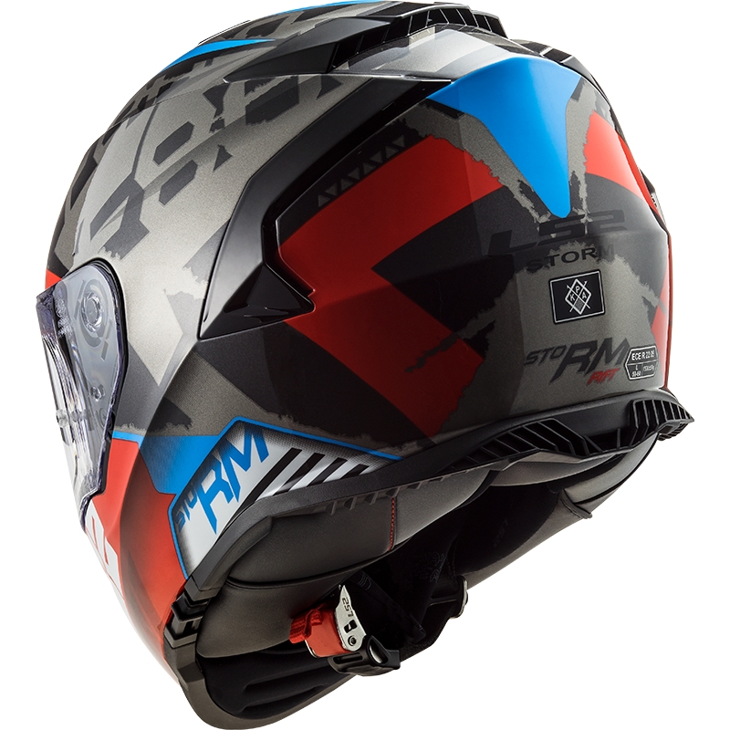 Integrálna prilba na motocykel LS2 FF800 Storm Sprinter čierno-červeno-titánová