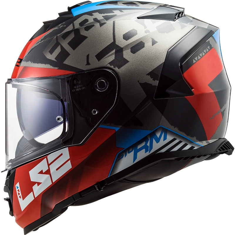 Integrálna prilba na motocykel LS2 FF800 Storm Sprinter čierno-červeno-titánová