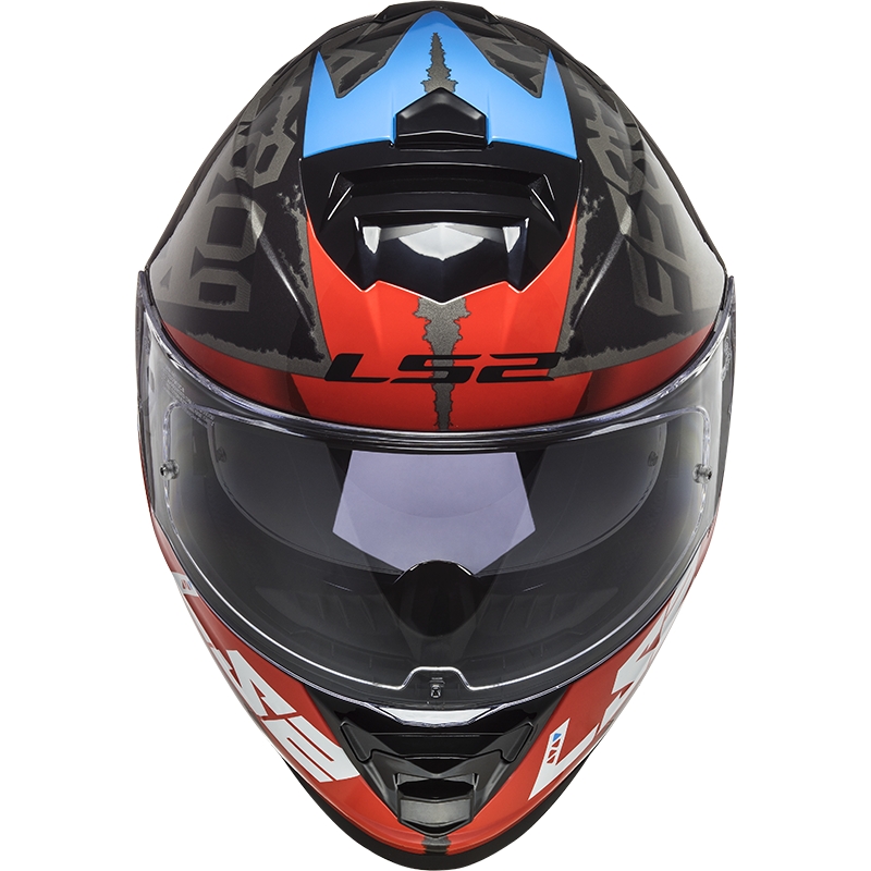 Integrálna prilba na motocykel LS2 FF800 Storm Sprinter čierno-červeno-titánová