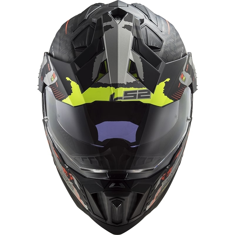 Enduro prilba LS2 MX701 Explorer C Extend čierno-šedo-fluorescenčno žltá