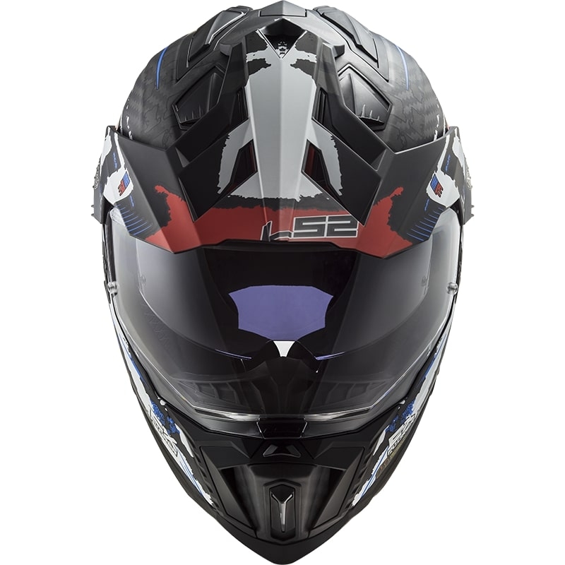 Enduro prilba LS2 MX701 Explorer C Extend čierno-modro-červená