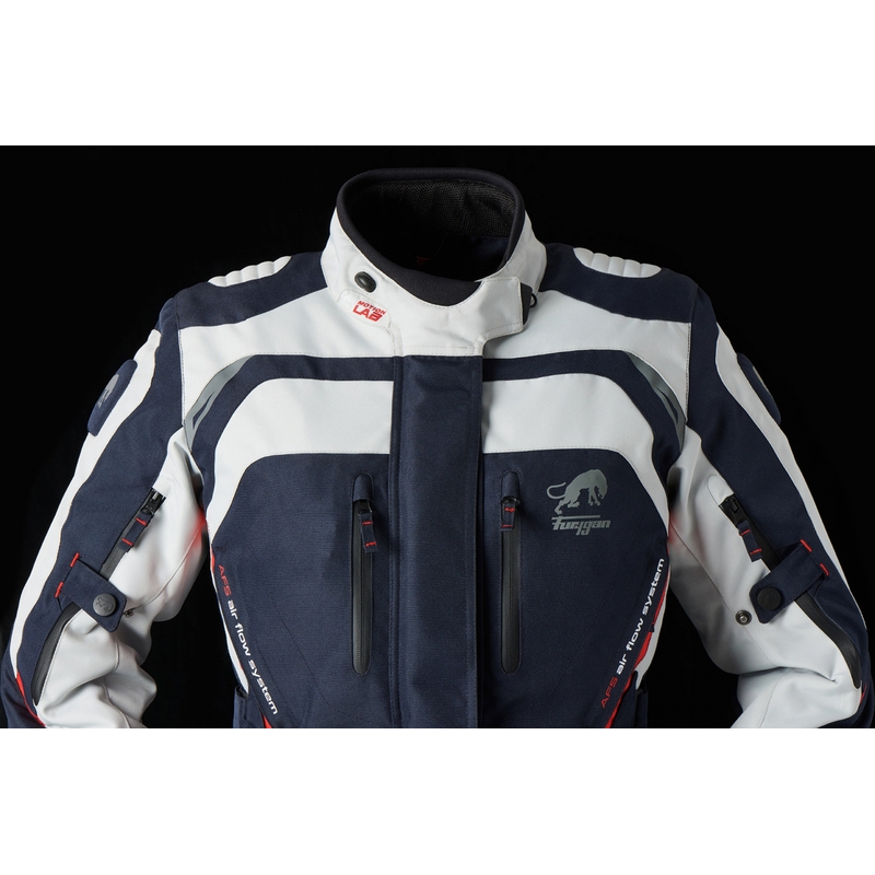 Dámska bunda na motocykel Furygan Apalaches červeno-bielo-modrá