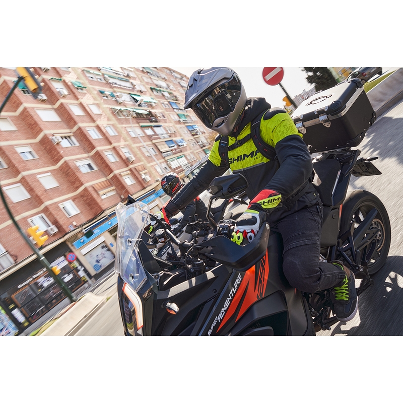 Bunda na motocykel Shima Drift čierno-fluorescenčno žltá