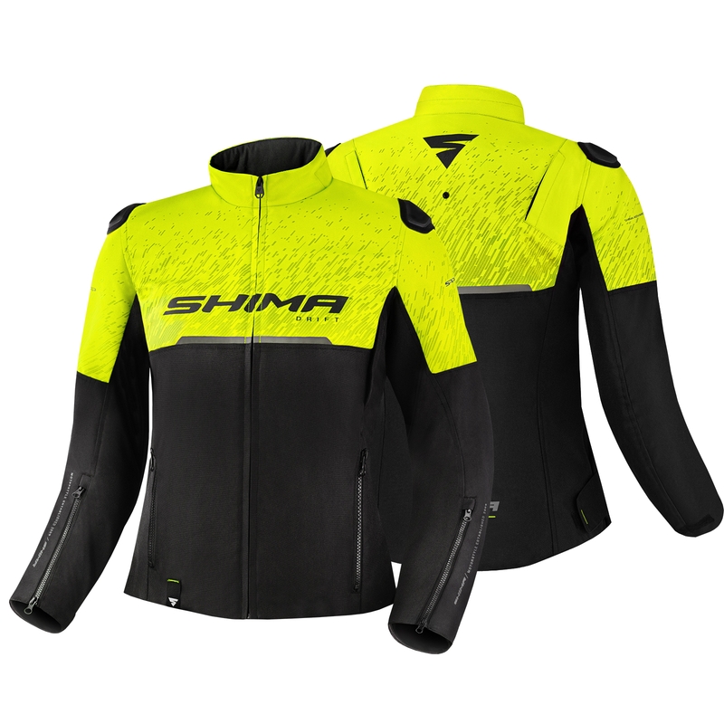Dámska bunda na motocykel Shima Drift čierno-fluorescenčno žltá