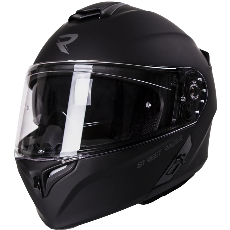 Vyklápacia prilba na motocykel Street Racer Ranger čiera matná