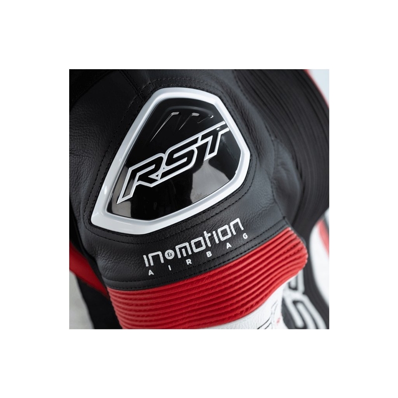 Jednodielna kombinéza na motocykel RST Pro Series Airbag čierno-bielo-červená výpredaj