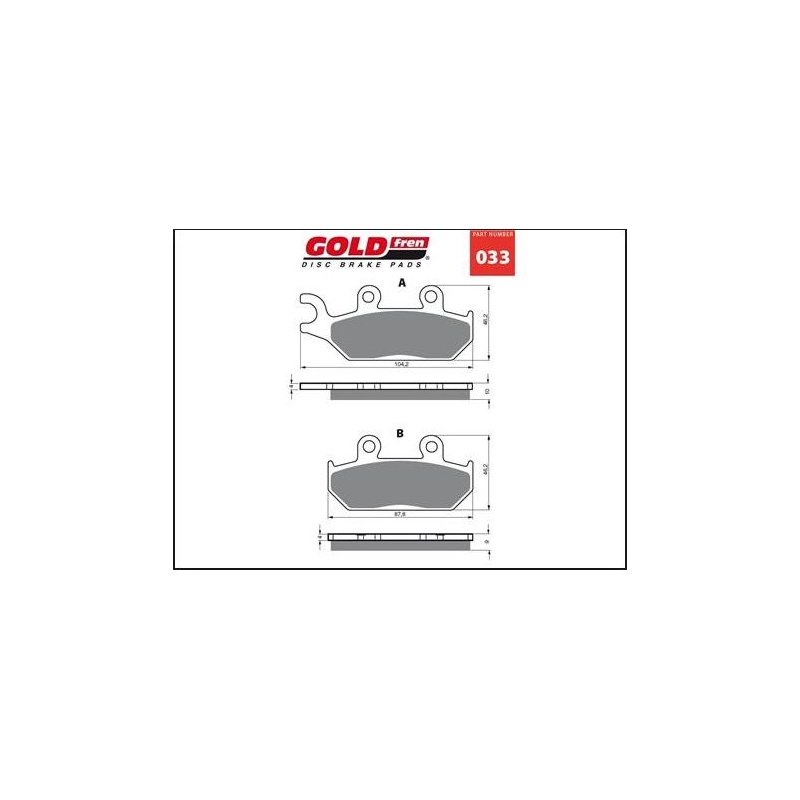 Brzdové doštičky Goldfren AD 033 vypredaj výpredaj