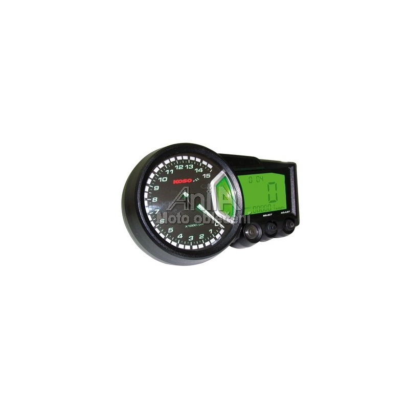 Univerzálné moto budíky Koso-Rx2