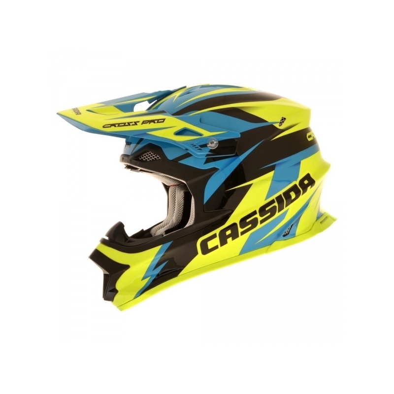 Motokrosová prilba Cassida Cross Pro - modro/žlto/čierna
