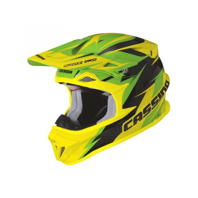 Motokrosová prilba Cassida Cross Pro - zeleno/žlto/čierna