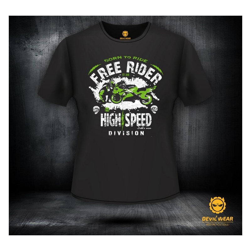 Pánske tričko Devils Wear - Free Rider Kawasaki ZX6 R Ninja