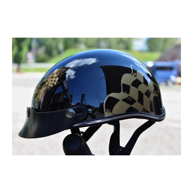 Prilba na motocykel Braincap RSA Flag čierna lesklá