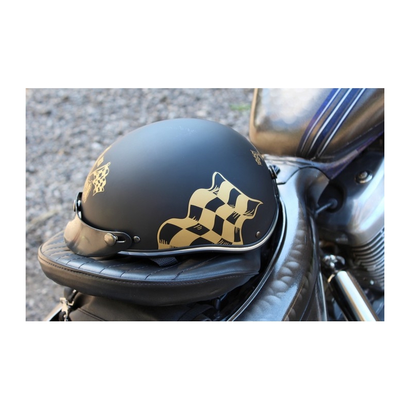 Prilba na motocykel Braincap RSA Flag čierna matná