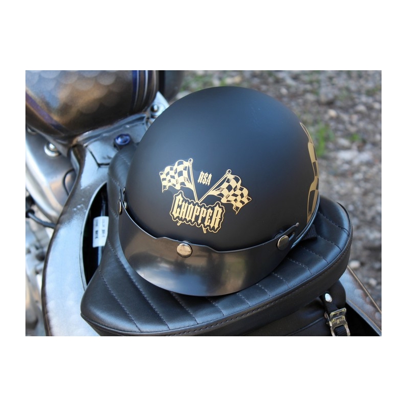 Prilba na motocykel Braincap RSA Flag čierna matná