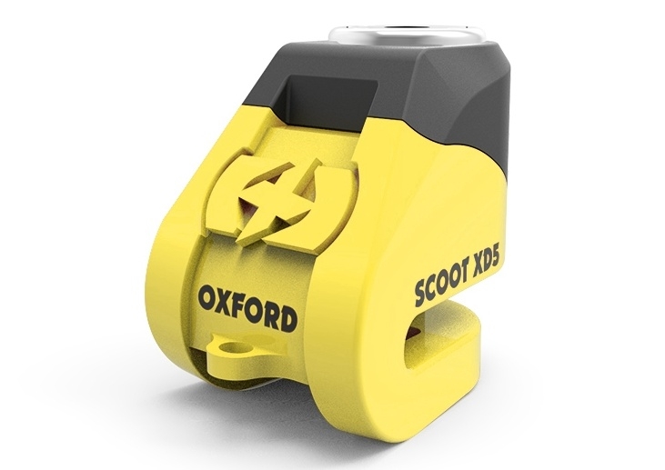 Zámok kotúčovej brzdy Oxford Scoot XD5 - žlto/čierny