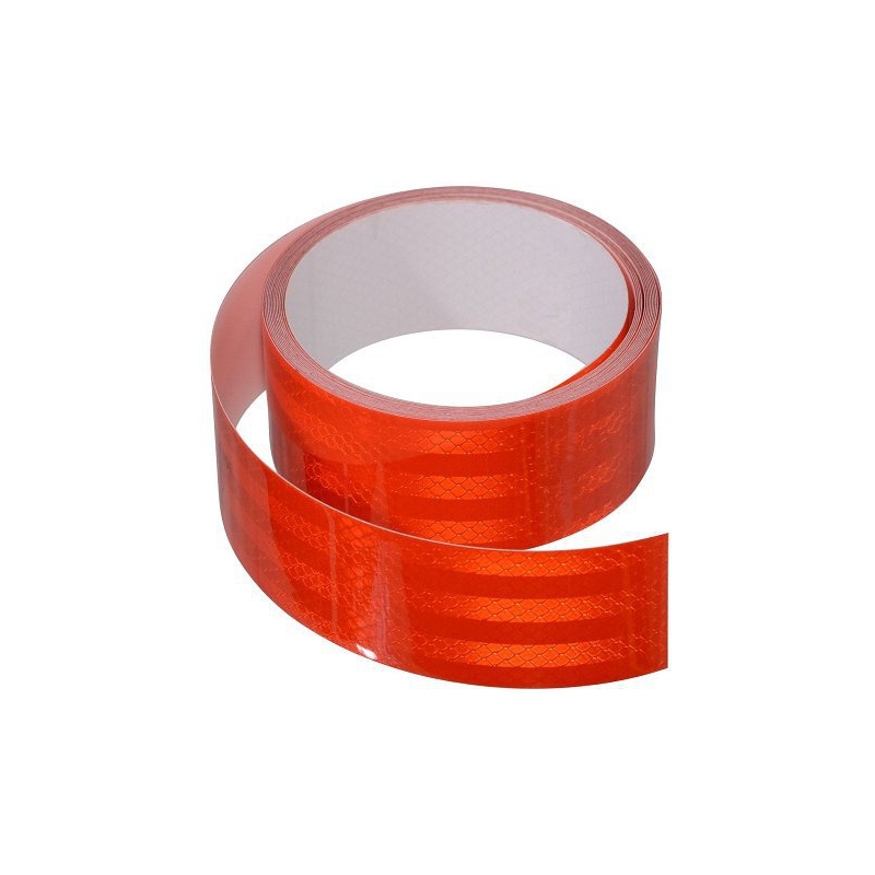 Samolepiaca páska reflexná 5 m x 5 cm červená (rolka 5 m)