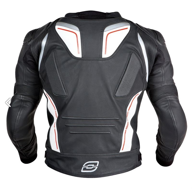 Bunda na motorku Ozone Grip - čierno / biela