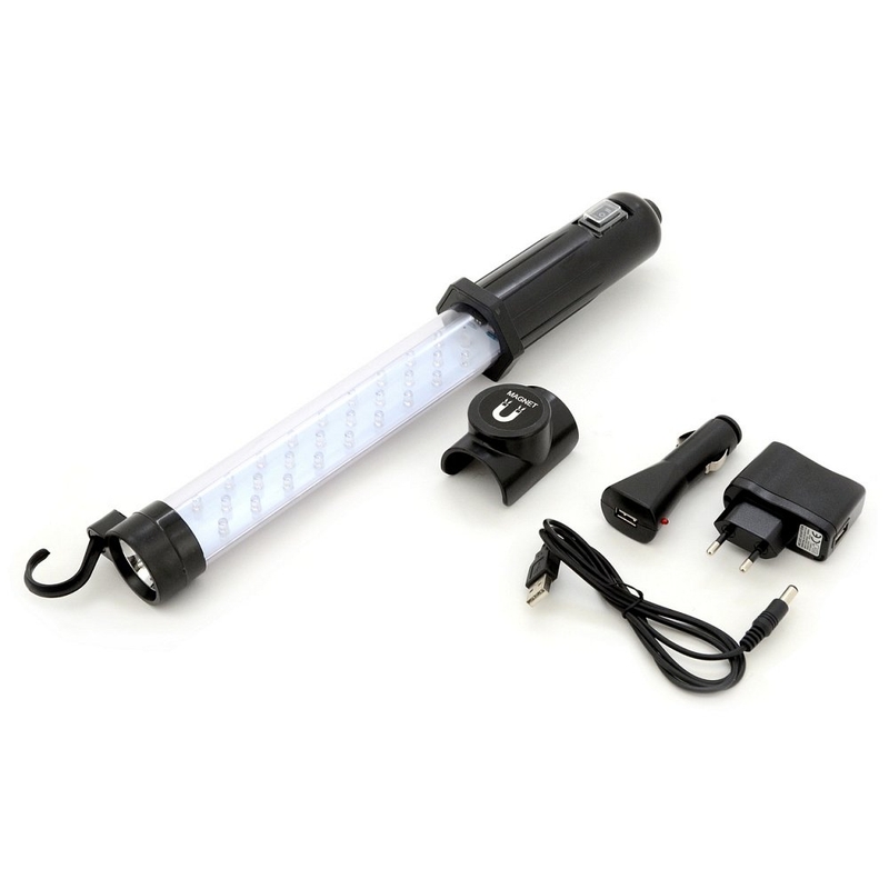 Svietidlo montážne 27 + 7LED Nabíjací 12/220 V Li-on 1200 mAh