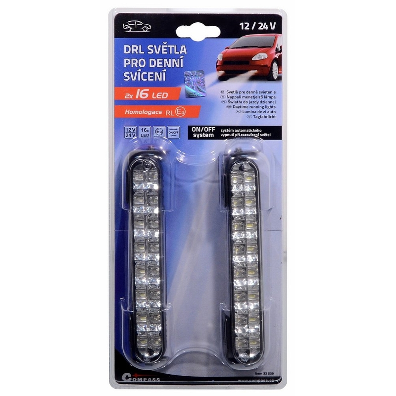 Svetlá denného svietenia RL hom. 16 LED on/off systém