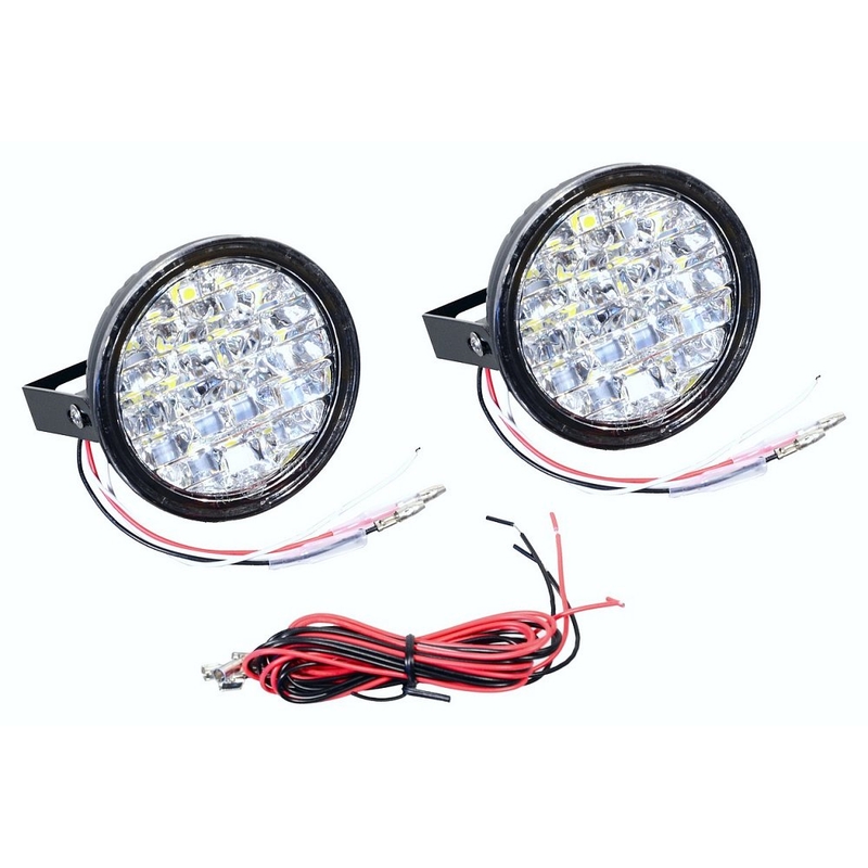 Svetlá denného svietenia guľaté 18 LED/12 V výpredaj