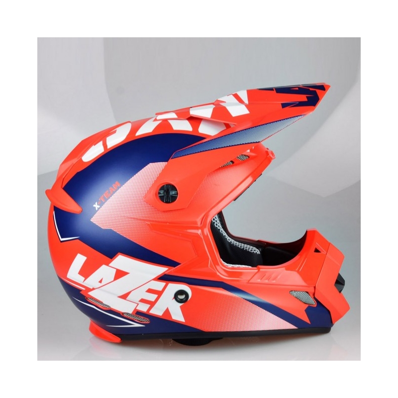 Motokrosová prilba Lazer MX8 X-Team Carbon červeno-modrá