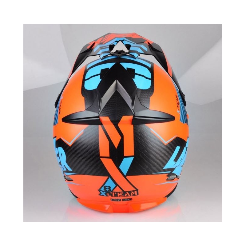 Motokrosová prilba Lazer MX8 X-Team Carbon modro-oranžová výpredaj