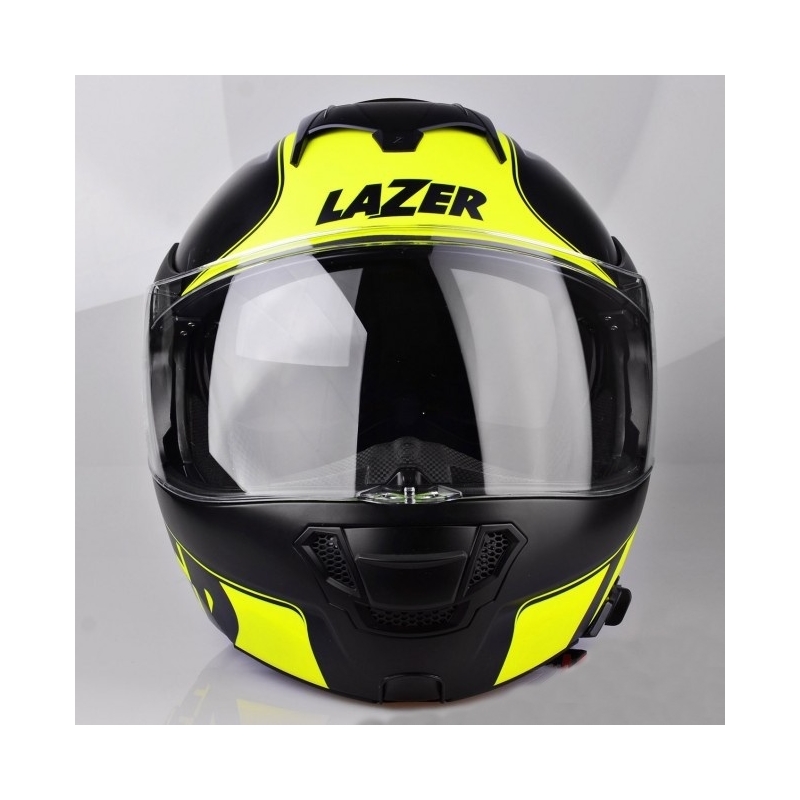 Vyklápací prilba na motorku Lazer Lugano Raccoun žltá