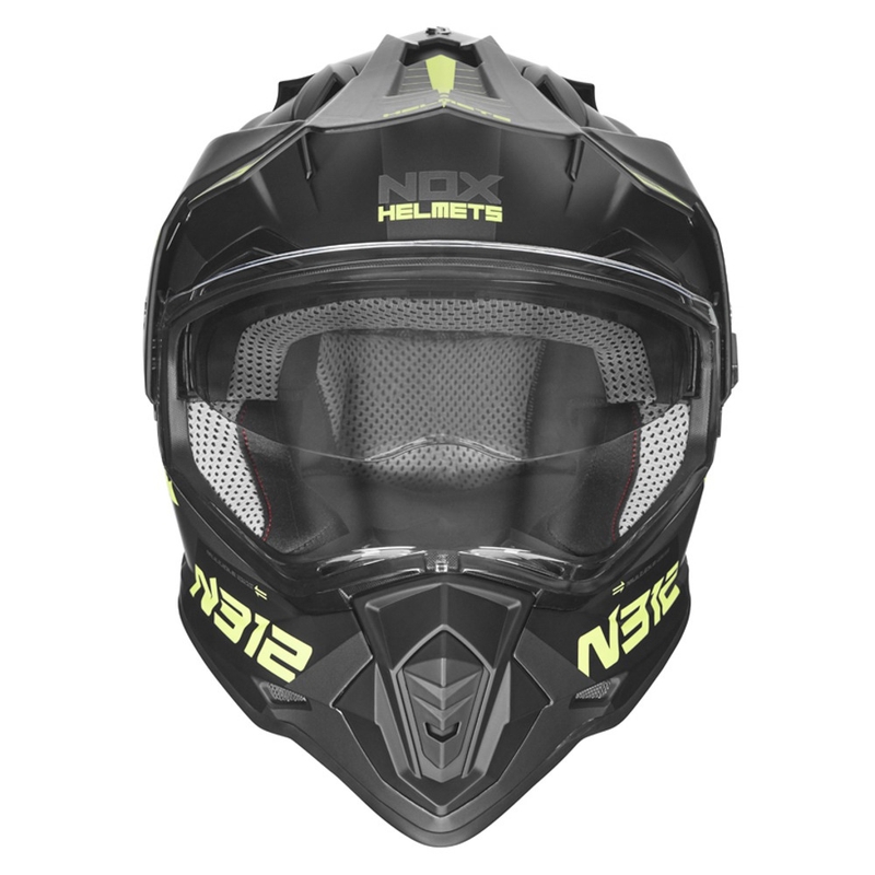Enduro prilba NOX N312 EXTEND 2022 čierno-fluorescenčno žltá