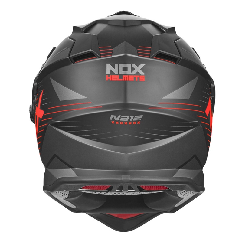 Enduro prilba NOX N312 EXTEND 2022 čierno-sivo-červená výpredaj
